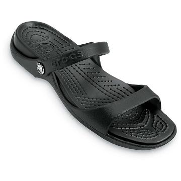 Crocs Cleo Sandal Badtofflor Dam Svarta | Sverige 0592ZUTG
